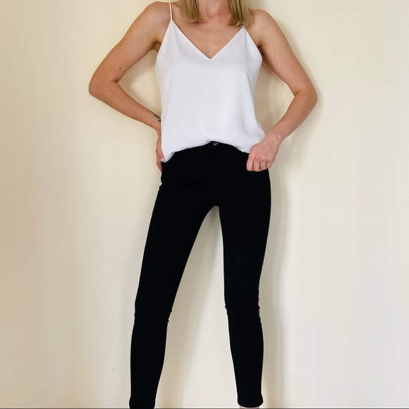 Zara Z1975 BLACK SKINNY JEWEL BUTTON JEANS - Picture 6 of 16